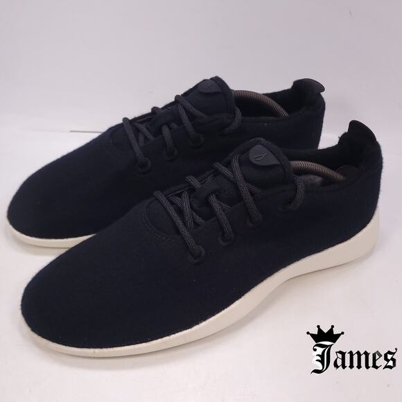 Allbirds Wool Runner Up Athletic Lace Up Running Shoe Mens Size 11 Black White - Picture 1 of 10